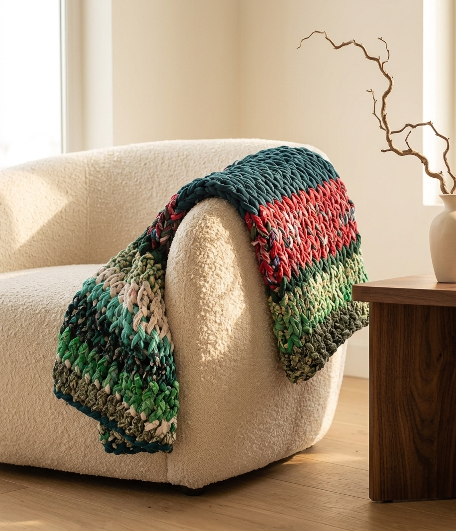 Chunky Knit Deep Green