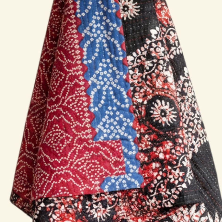 Decorative fabric with floral patterns on a beige background