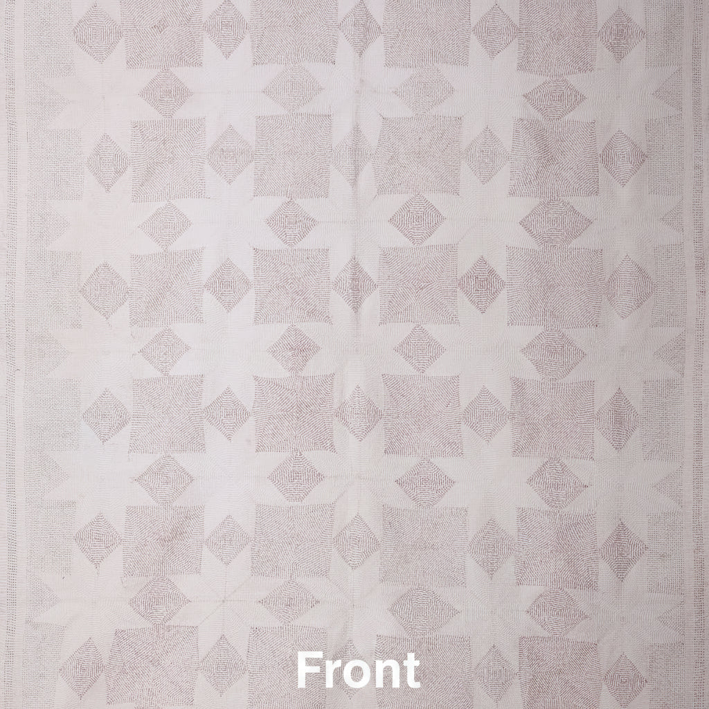Textile with geometric pattern on a white background