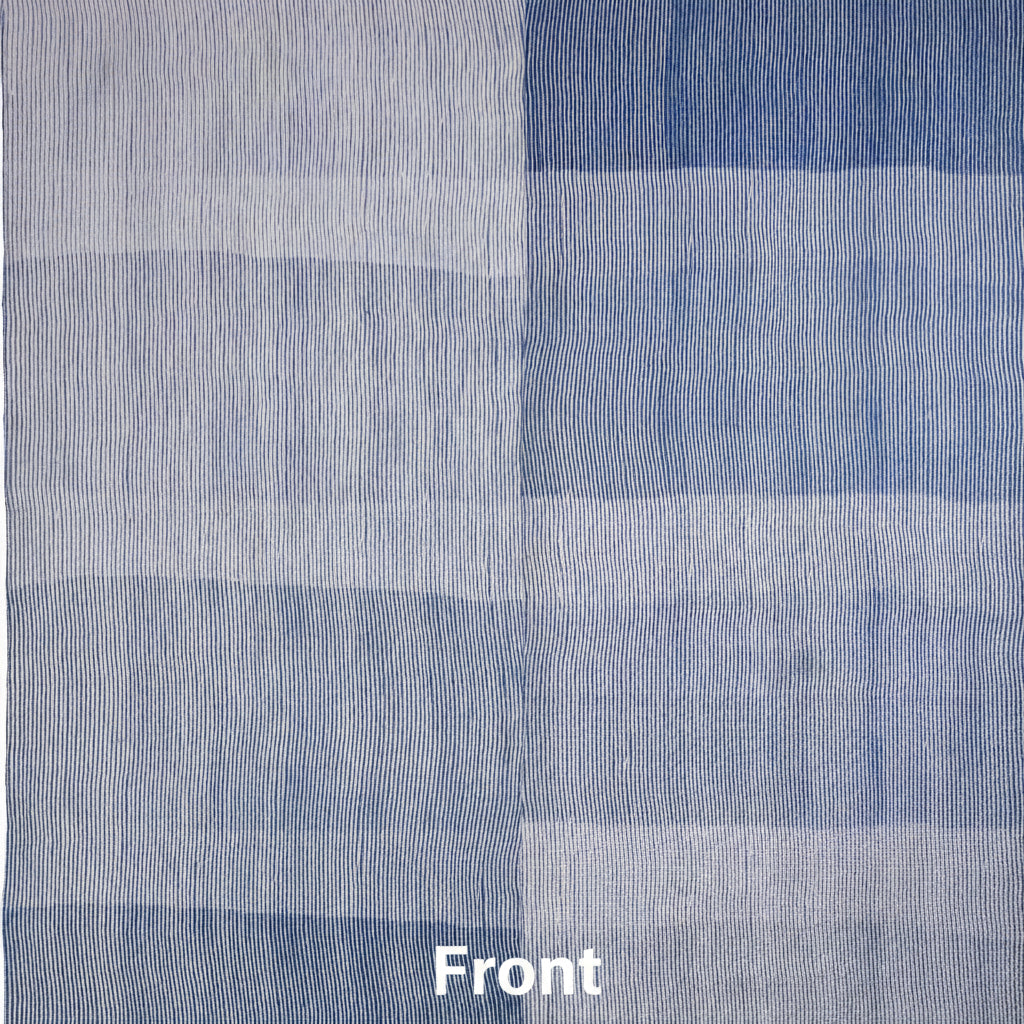 Blue and gray checkered blanket on a white background