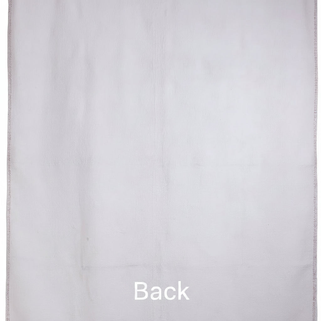 White fabric square on a white background