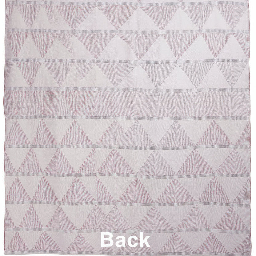 Textile with a geometric triangle pattern on a white background