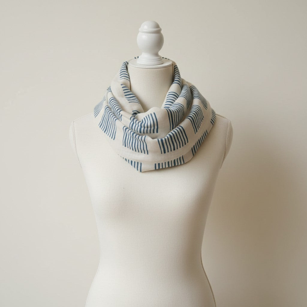 Indigo Blue Scarves 049