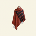 Rust & Charcoal Diagonal Pattern Stole