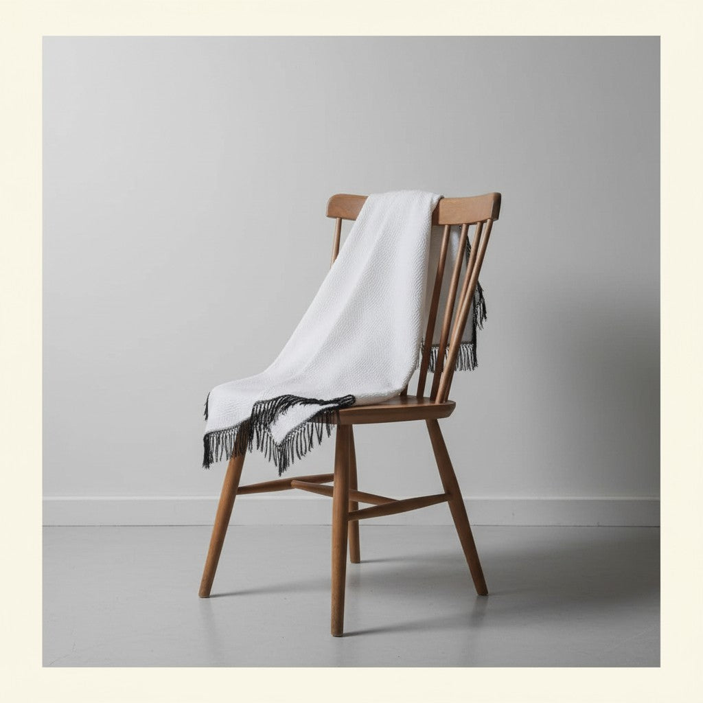 Ivory Fringe Stole
